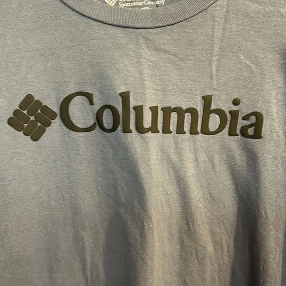 Columbia brand men’s t-shirt size XL light blue and black color - Picture 2 of 5